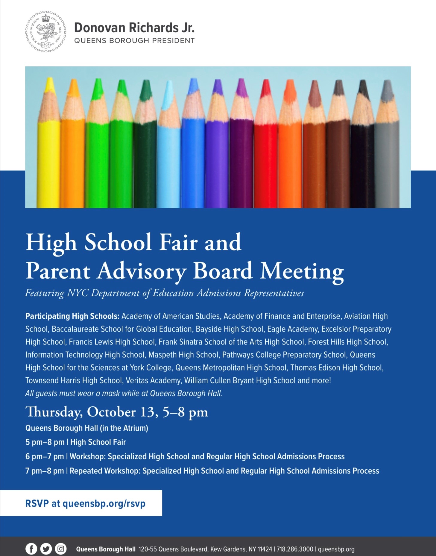 » Queens Borough President Donovan Richards High School Fair and High